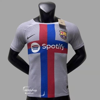 เสื้อฟุตบอล บาเซโลน่า ชุดเยือน พรีแมทซ์ เกรดเพเยอร์ ปี 2022/23 Barcelona Away Prematch Jersey 2022/23 ( PLAYER )