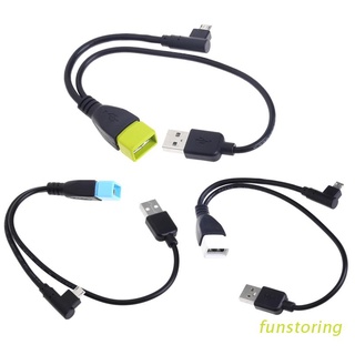 FUN Micro USB 5 Pin Male To USB 2.0 Female Host OTG Y-Splitter Power Adapter Cable