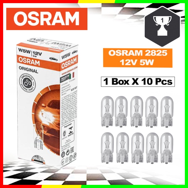 T10 Osram หลอดไฟ W5W 2825 12V 5W x 10 ชิ้น