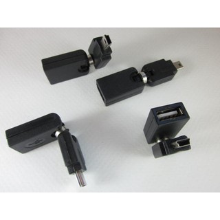 USB mini(5P) male เป็น USB Female แบบปรับเปลี่ยนทิศทางได้