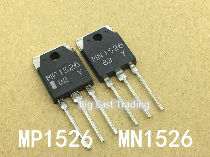 ทรานซิสเตอร์พาวเวอร์ MN1526 2 ชิ้น และทรานซิสเตอร์ SPTECH PNP MP1526 2 ชิ้น รับประกันคุณภาพ 4 ชิ้น =