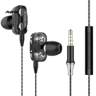 ชุดหูฟัง เบสหนัก skbl sports Dual Drivers 4 units Heavy Bass HIFI