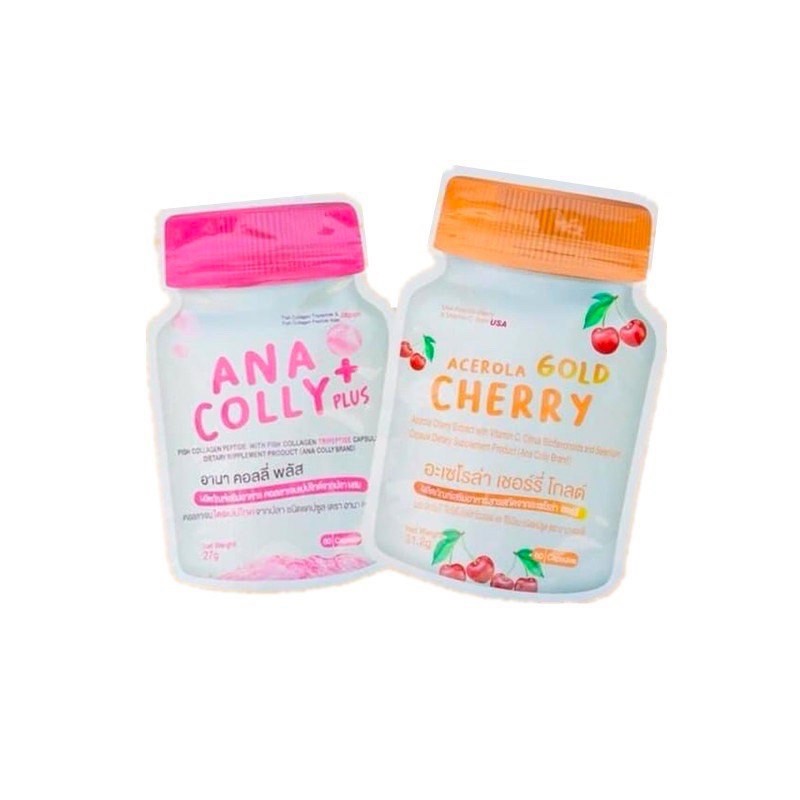 [ราคาต่อ 1ชิ้น 60แคปซูล] Ana Colly อานา คอลลี่ / Acerola Cherry Vit C อะเซโรล่า เชอร์รี่ โกลด์(3:1). 