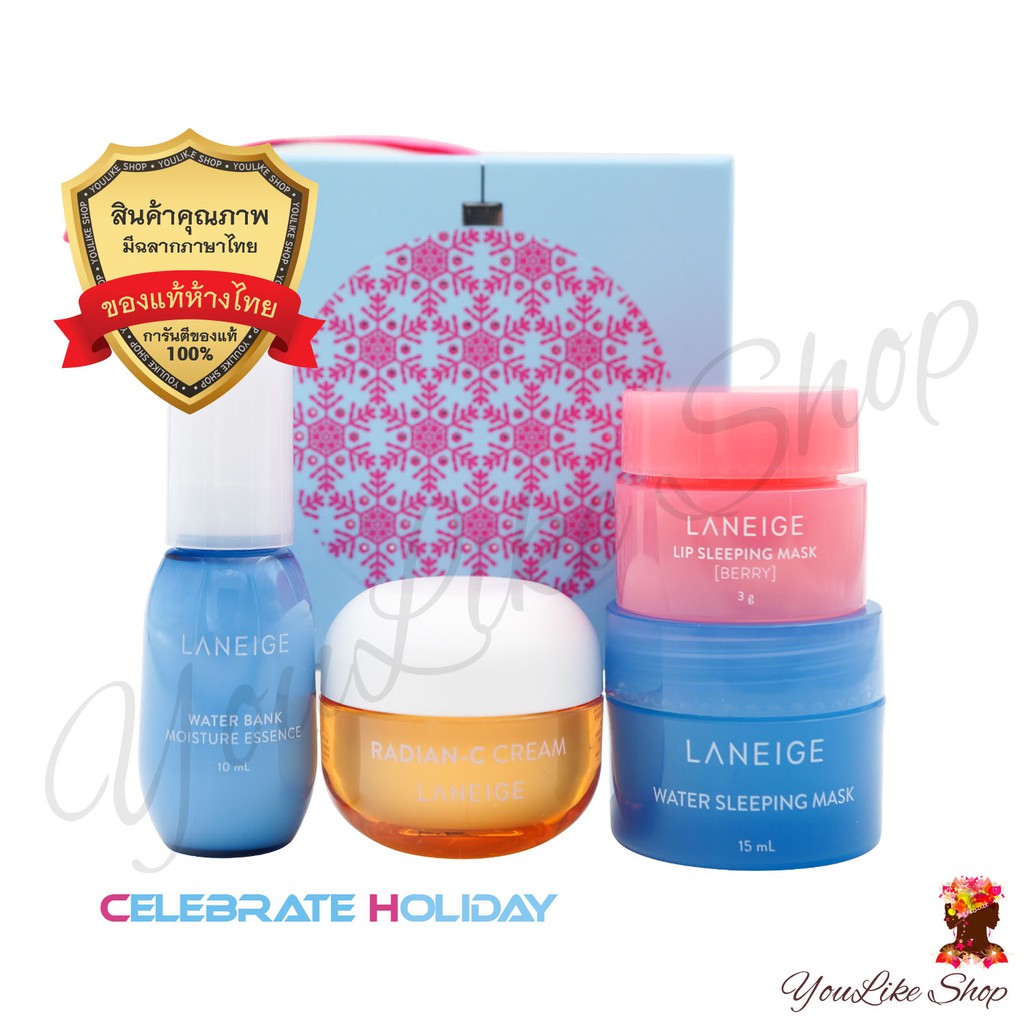 Other Skin care 299 บาท Laneige Best Sellers Trial Kit (5 Items) [Limited Edition] ชุดบำรุงผิวขายดี มูลค่า 935 บาท [Celebrate Holiday] Beauty & Personal Care