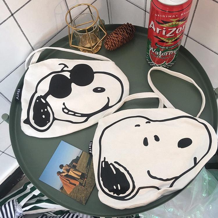 Snoopy กระเป๋า กระเป๋าสะพายข้าง กระเป๋าสะพายข้างผู้หญิง Sling Bag Single Shoulder Bag Canvas Bag