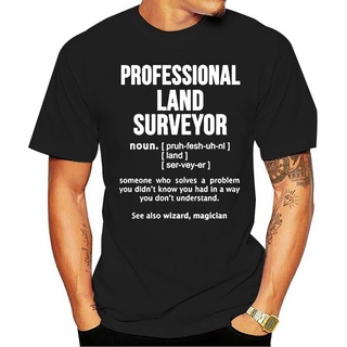 เสื้อยืดลําลอง แขนสั้น คอกลม พิมพ์ลายการ์ตูน Land Surveyor Noun แฟชั่นสําหรับผู้ชาย