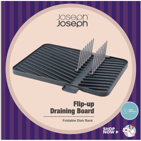 [Joseph Joseph] Flipup Draining Board / foldable dish rack/Grey Color