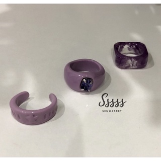 Ringset 10 : Purple triple shade ( 3 Rings)