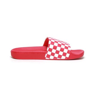 [สินค้าลิขสิทธิ์] Vans Slide-on Checkerboard Red รองเท้าแตะแวนส์ รองเท้าแตะสำหรับหญิงชาย แตะVans ของแท้ รองเท้าแตะแบบสวม