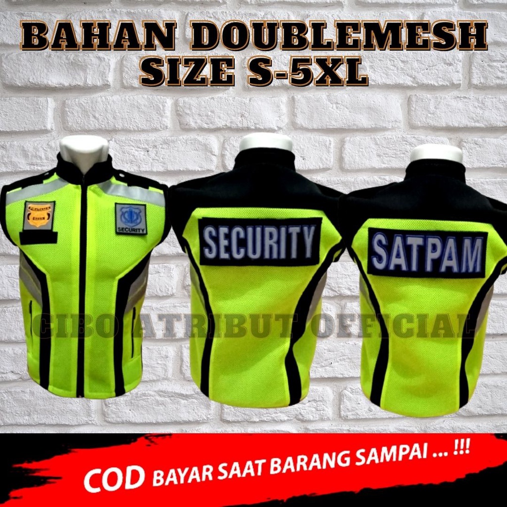 Security Guard VEST หนาตาข่ายความปลอดภัย VEST ผู้ชาย VEST Security/SATPAM/POLISI Stabilo สี/ล่าสุดคว