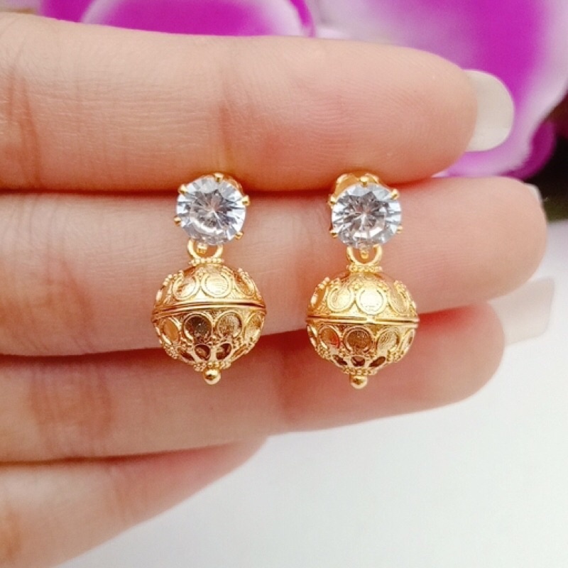 Xuping jewelry ต่างหูผู้หญิง ดาวชุบทอง+