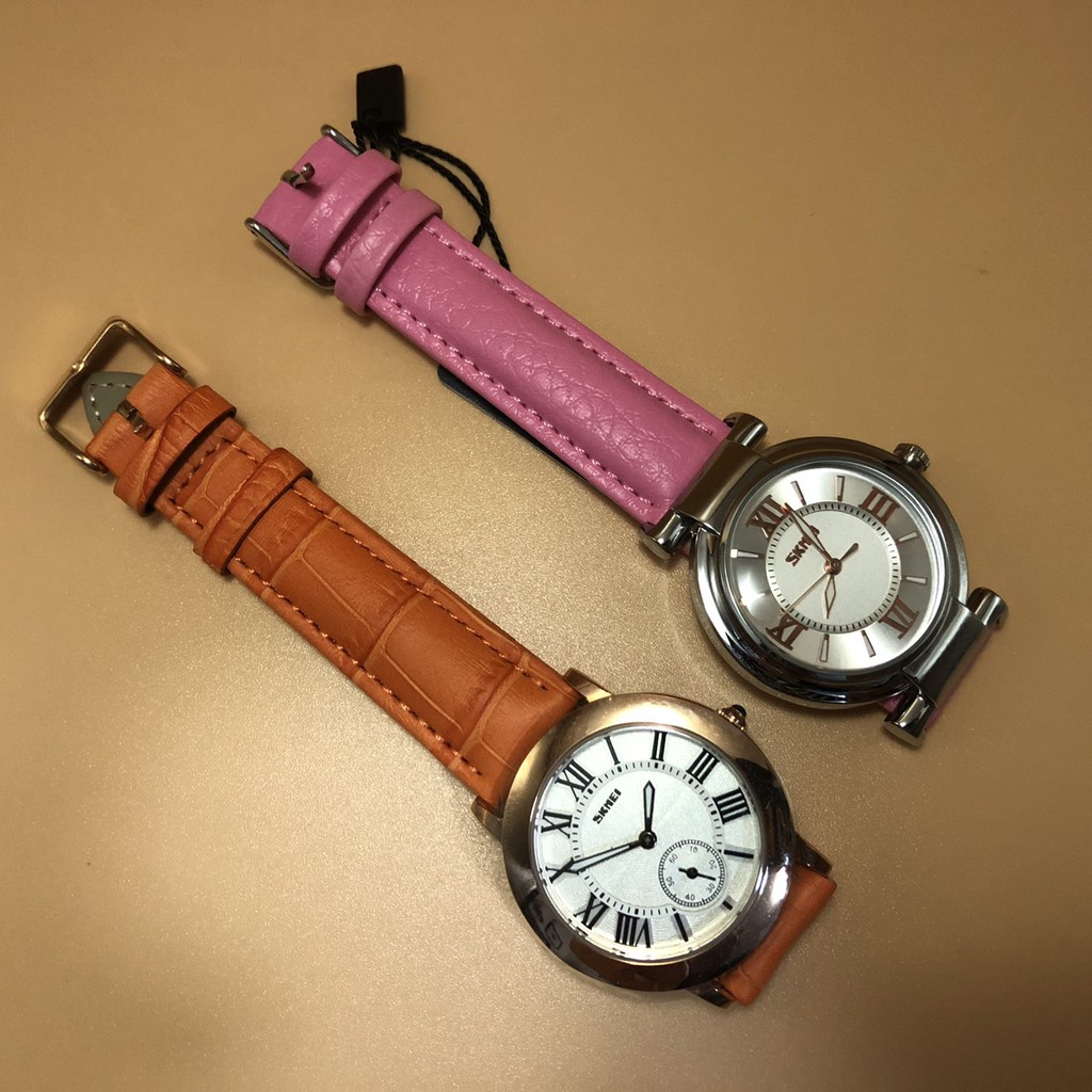 พร้อมส่ง! นาฬิกาSk mei (Orange/Pink)