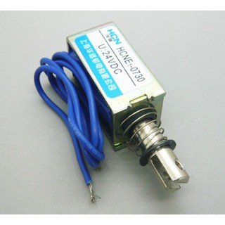 โซลินอยด์ลิ้นชัก โซลินอยด์ล็อค 24V HCNE1-0730 DC Open Frame Solenoid Electromagnet