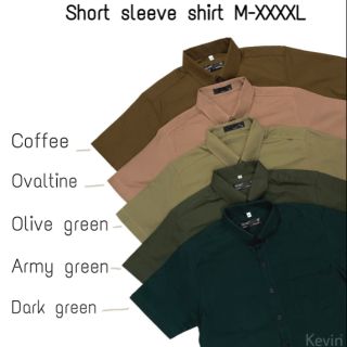 เสื้อเชิ้ตแขนสั้นสีพื้น short ​sleeve ​plain shirt