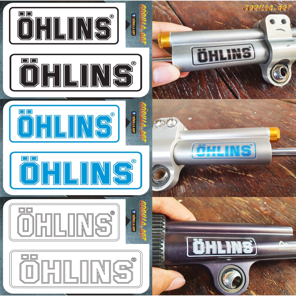 สติ๊กเกอร์ Ohlins ติดกันสะบัด / Sticker Ohlins DAMPER