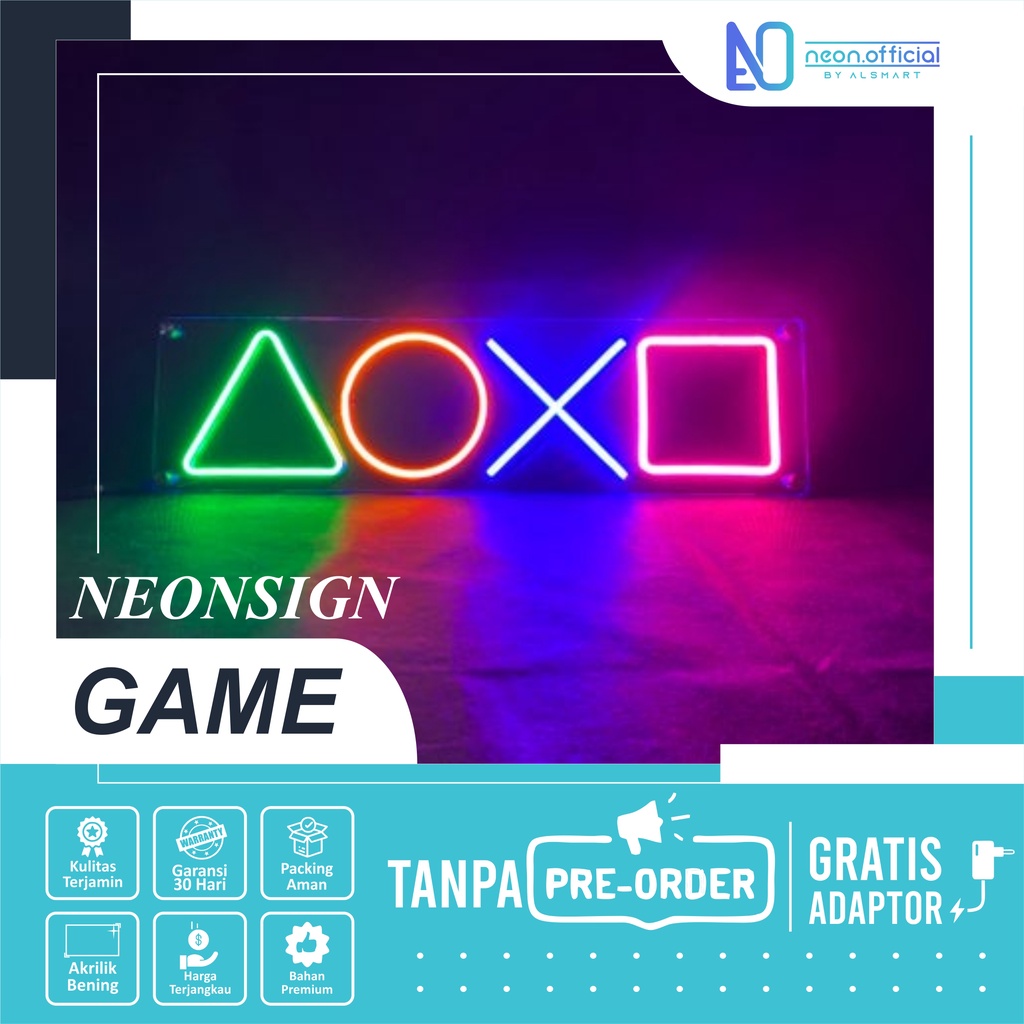 Neon Flex Game PS LED Neon ตกแต่งสําหรับห้อง