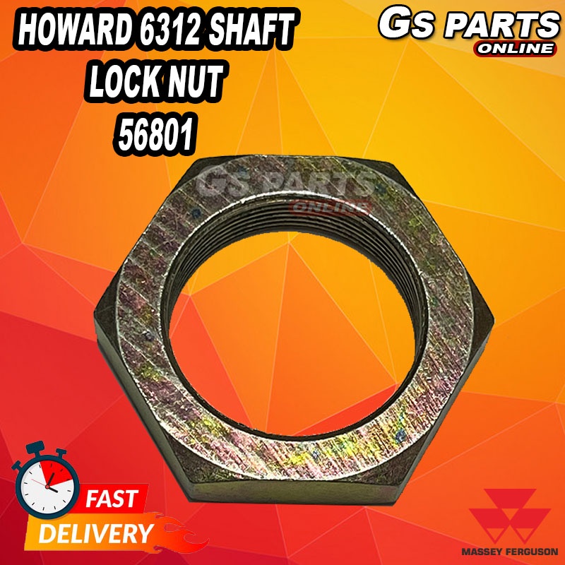 HOWARD 6312 SHAFT LOCK NUT 56801 / LOCK WASHER 6312 MF 185 GS PARTS