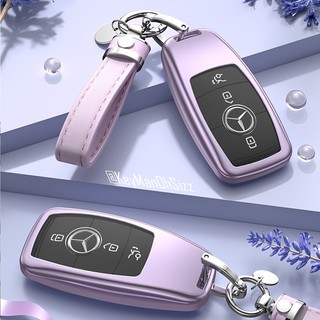 เคสรีโมทรถ โลหะอลูมินัมอัลลอย Mercedes Benz 2021 Female แบบ 2 ชั้น E-Class , GLA และ GLC  Double-Layer Car Key Cover