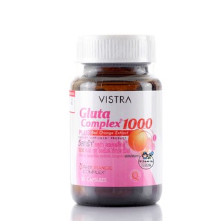 Exp.9/25 (30 แคปซูล) Vistra Gluta Complex 1000 Plus Red Orange Extract