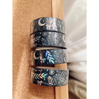 🔮WITCH CRAFT SILVER Washi Tape Foil สติ๊กเกอร์ วาชิเทป🔮