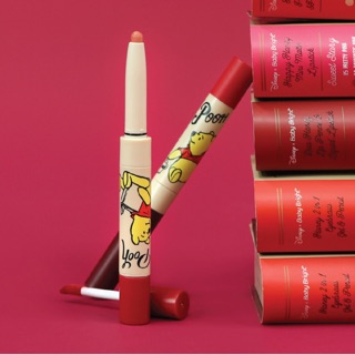 Duo Honey Lip Pencil &amp; Liquid Lipstick 0.5+2.5g Baby Bright Disney Winnie the Pooh