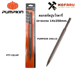 ดอกสกัดปูนโรตารี่ ปลายแหลม 14x250mm. PUMPKIN 196115 / PTT-CS14P