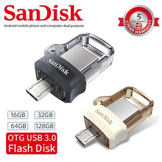 Sandisk OTG แฟลชไดรฟ์คู่ M3.0 16GB 32GB 64GB 128GB สําหรับอุปกรณ์ Android และคอมพิวเตอร์