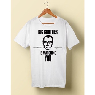 เสื้อยืดวินเทจขายดี เสื้อยืดลําลอง แขนสั้น พิมพ์ลาย Big Brother is Watching You t tee George Orwell Animal Farm dystopia