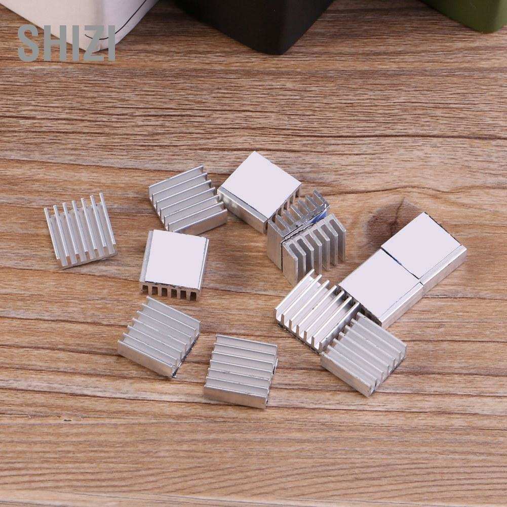 Shizi ชุดฮีทซิงค์ระบายความร้อนอลูมิเนียมขนาดเล็ก 14X14X6 มม. 12 ชิ้น