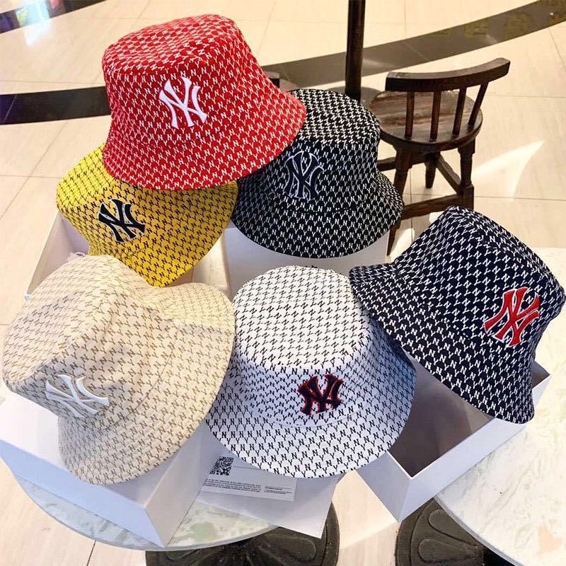 ( พร้อมส่ง จากไทย ) หมวก ny Bucket hat หมวกบักเก็ต แฟชั่น mlb ผู้ชาย ผู้หญิง คุณภาพดี 100%
