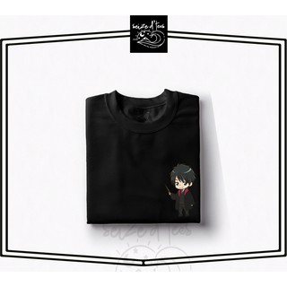 แฮร์รี่พอตเตอร์ Chibi ออกแบบแรงบันดาลใจ Tees Unisex Tshirt สําหรับผู้ชายและผู้หญิง - ยึด D Tees ][M