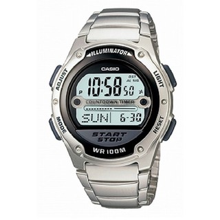 Casio standard นาฬิกาข้อมือผู้ชาย สายสแตนเลส y รุ่น W-756D-1AV -
Silver