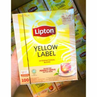 ชา LIPTON YELLO LABEL ขนาด100 ซอง แบบถุงกระดาษชง