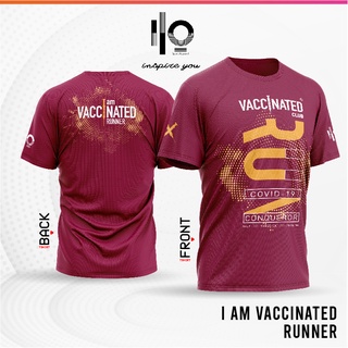 เสื้อวิ่ง I AM VACCINATED SET 2 (สีเลือดหมุ)