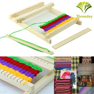 3D❤ Christmas Gift Wood Knitting Loom Yarn Shuttle Comb DIY Handmade Craft Tool Educational Toy Kit