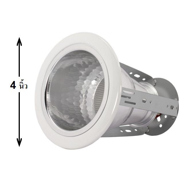 Lumax โคม Downlight โคมดาวน์ไลท์ ขอบขาว 4 นิ้ว รูเจาะประมาณ 5 นิ้ว สำหรับหลอดไฟ เกลียว E27 มีมอก