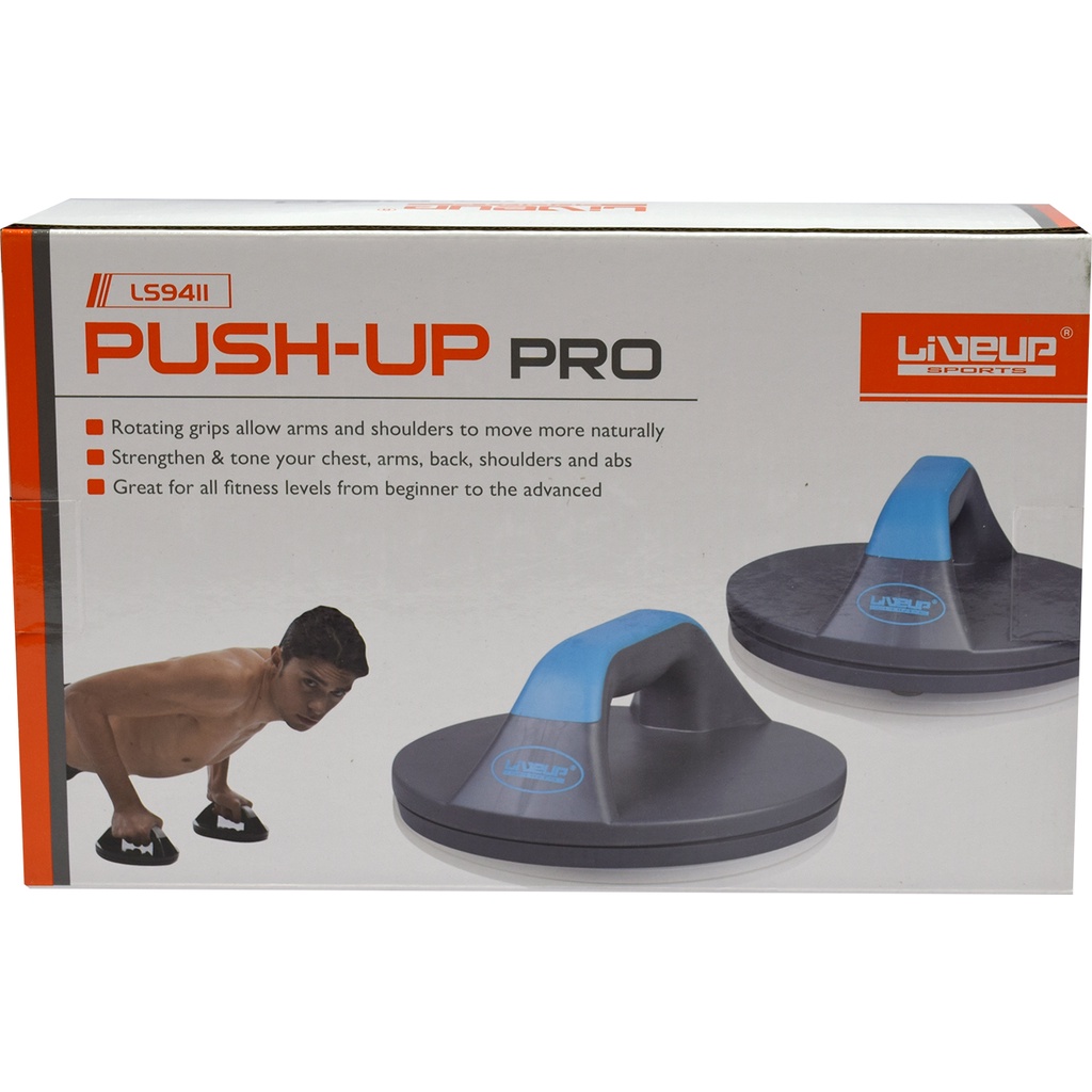[หมุนได้] FBT x LIVEUP ที่วิดพื้น บาร์วิดพื้น อุปกรณ์วิดพื้น Push-up bar  ฐานหมุนได้ พุชอัพโปรรุ่น LS9441 รหัส 67378 - รูปที่ 2
