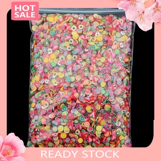 CXMJ-1000 Pcs Mixed Color Fruit Flower Animal 3D Nail Polymer Clay Sticker Tips Decor