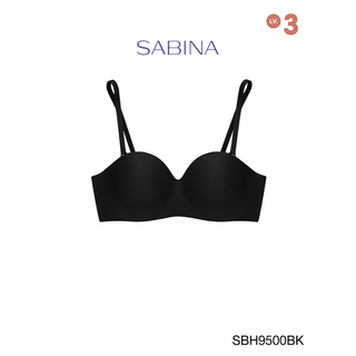 Sabina เสื้อชั้นใน Invisible Wire (ไม่มีโครง) Seamless Fit รุ่น Soft Doomm รหัส SBH9500BK สีดำ