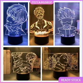 Jujutsu Kaisen Gojo Satoru โคมไฟ Led 3D เปลี่ยนสีได้ 16 สี สําหรับตกแต่งบ้าน