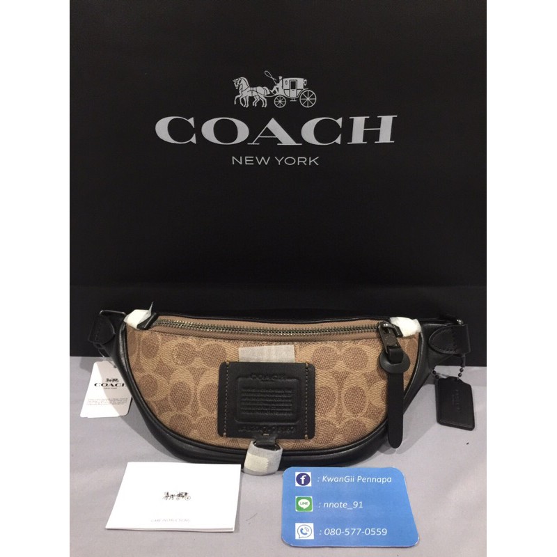 Coach Rivington Belt Bag 7 In Signature Canvas