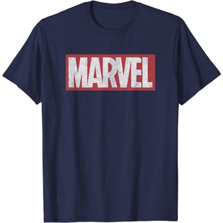 เสื้อยืดผ้าฝ้ายพรีเมี่ยม เสื้อยืด พิมพ์ลายกราฟฟิคโลโก้ Marvel คลาสสิก สําหรับผู้ใหญ่