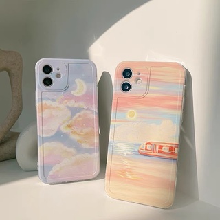 256 เคสโทรศัพท์ TPU แบบนิ่ม เคส น่ารักลายวิวภูเขา