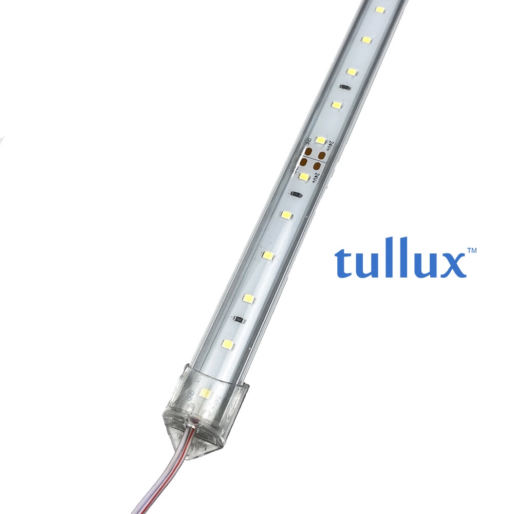 ไฟเส้น LED 2835 รางอลูมิเนียม DC 24V, 14W/16W ความยาว 1.2-1.4เมตร กันน้ำ IP65 แสงสีขาว 6500K หลอด LE