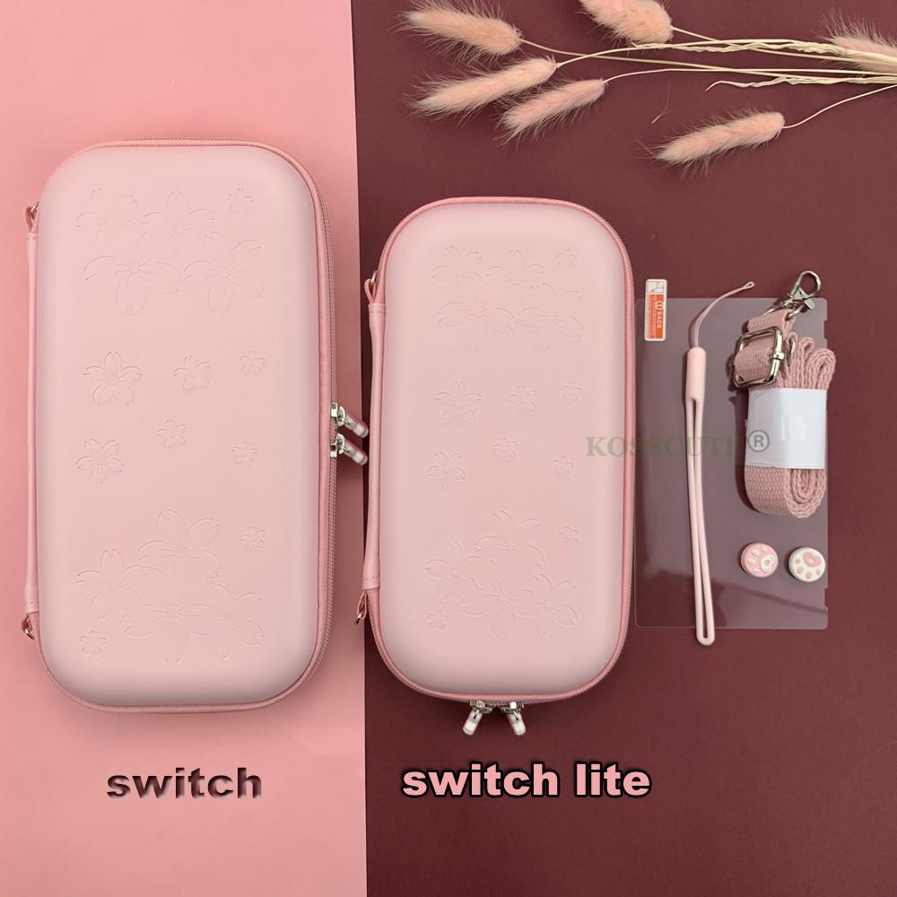 For Nintendo Switch Case Bag Cute Pink Sakura Nintend Switch Lite Case Bag Nintendoswitch Cover Portable Pouch ราคาท ด ท ส ด