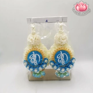 พานพุ่มมะลิ พานพุ่มสก.พานพุ่มวันแม่ มีตราสัญลักษณ์ เบอร์4/5/6/7/8 (((ราคา/คู่)))