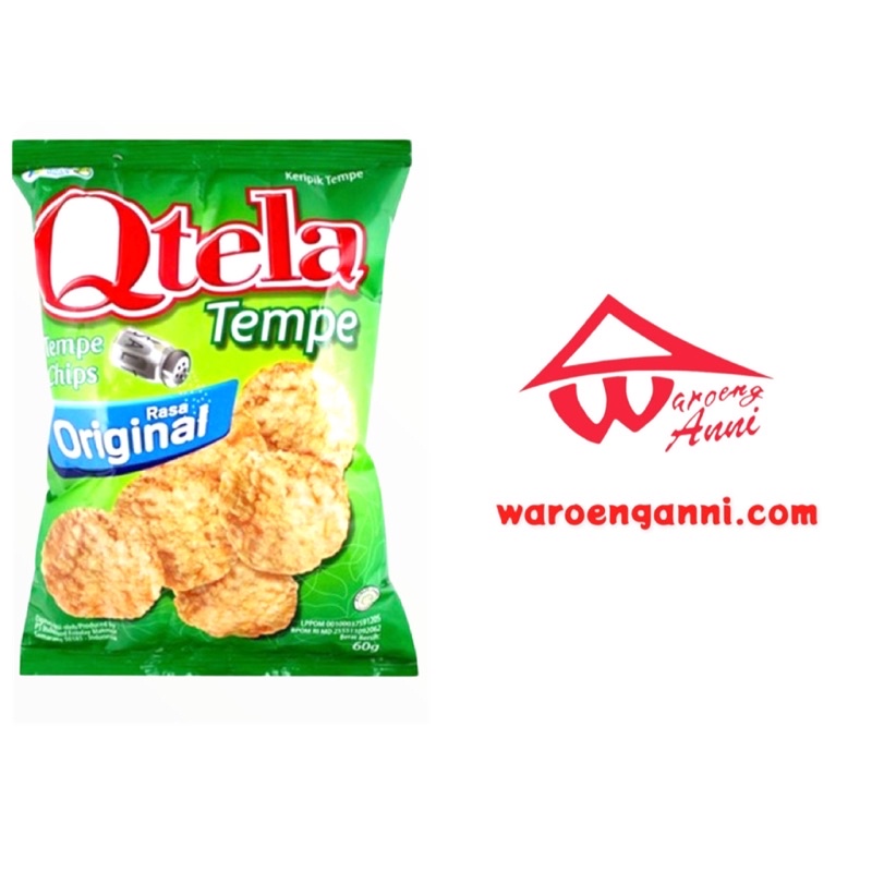 Indonesia Keripik Tempe Original Qtela , 55 gram