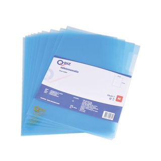 คิวบิซ แฟ้มซองพลาสติก A4 แพ็ค 12 ชิ้น101356Q-BIZ A4 Plastic Folder 12Pcs/Pack