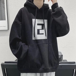 Hoodie【M-8Xl】เสื้อกันหนาวแขนยาวมีฮู้ดพิมพ์ลายตัวอักษรแฟชั่นสไตล์ญี่ปุ่นสําหรับผู้ชาย