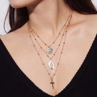 Cross layer necklace